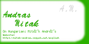 andras mitak business card